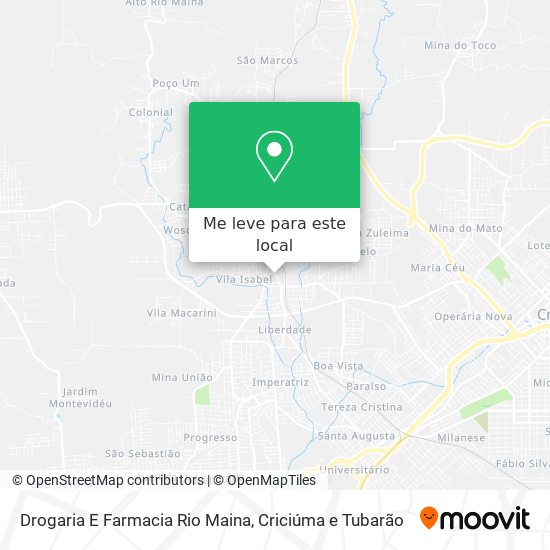 Drogaria E Farmacia Rio Maina mapa