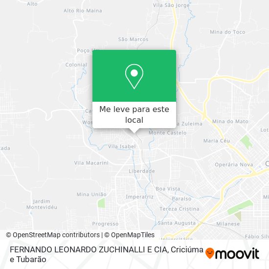 FERNANDO LEONARDO ZUCHINALLI E CIA mapa