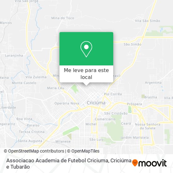Associacao Academia de Futebol Criciuma mapa