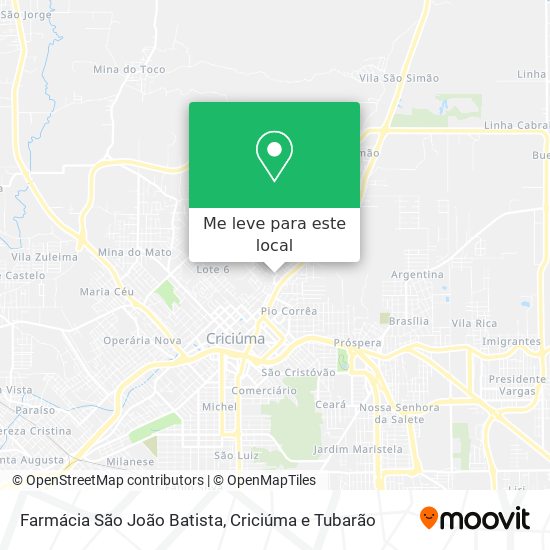 Farmácia São João Batista mapa