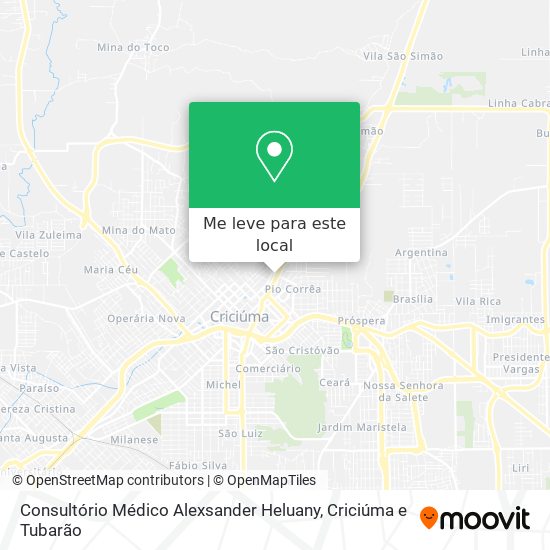 Consultório Médico Alexsander Heluany mapa