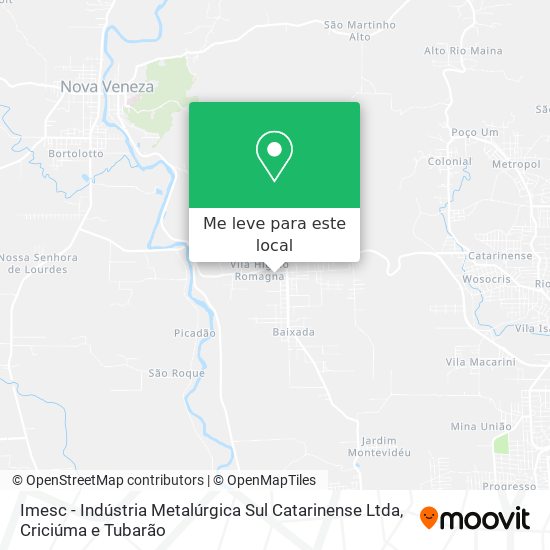 Imesc - Indústria Metalúrgica Sul Catarinense Ltda mapa