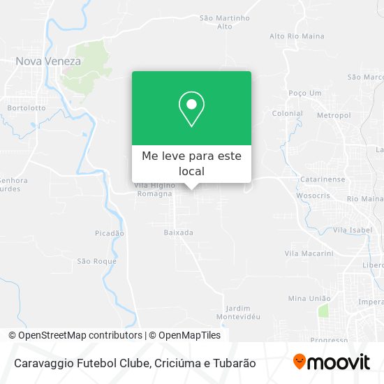 Caravaggio Futebol Clube mapa
