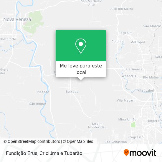 Fundição Erus mapa