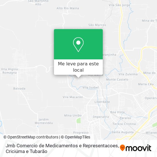 Jmb Comercio de Medicamentos e Representacoes mapa