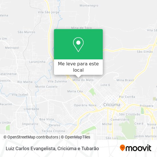 Luiz Carlos Evangelista mapa