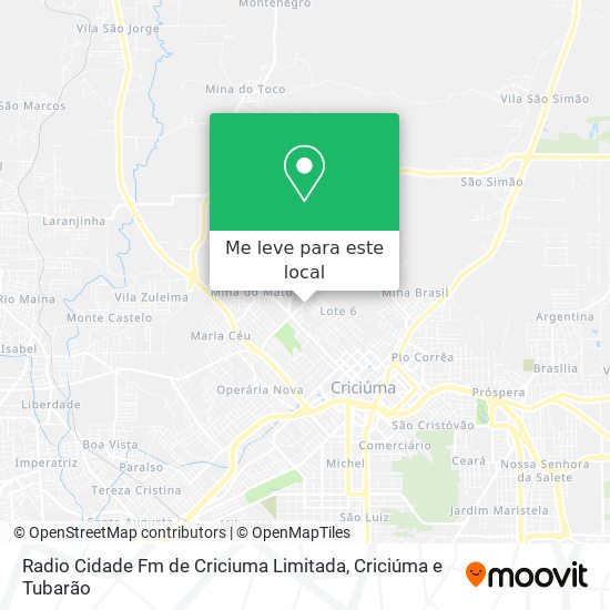 Radio Cidade Fm de Criciuma Limitada mapa
