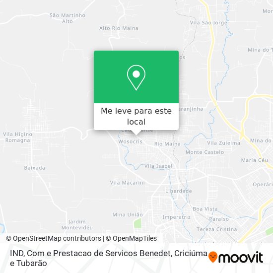 IND, Com e Prestacao de Servicos Benedet mapa