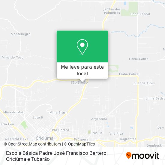 Escola Básica Padre José Francisco Bertero mapa