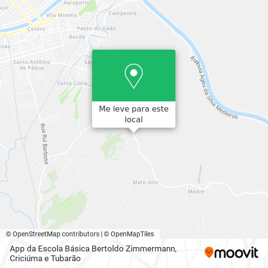App da Escola Básica Bertoldo Zimmermann mapa