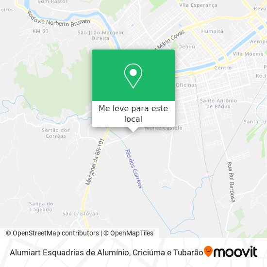 Alumiart Esquadrias de Alumínio mapa