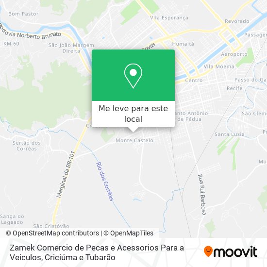 Zamek Comercio de Pecas e Acessorios Para a Veiculos mapa