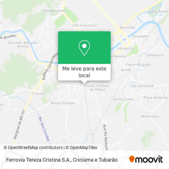 Ferrovia Tereza Cristina S.A. mapa