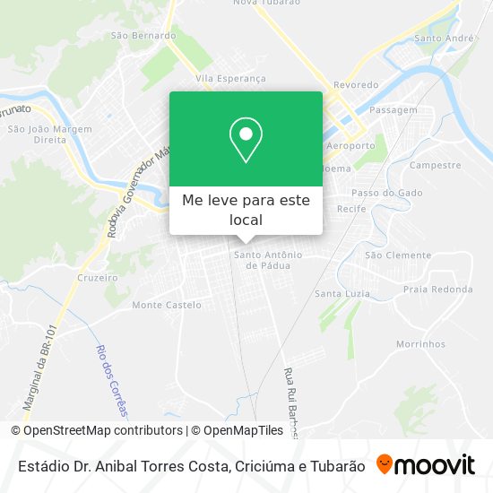 Estádio Dr. Anibal Torres Costa mapa