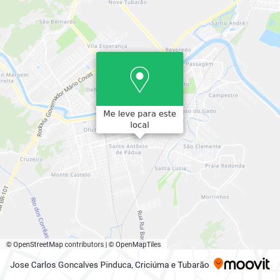 Jose Carlos Goncalves Pinduca mapa