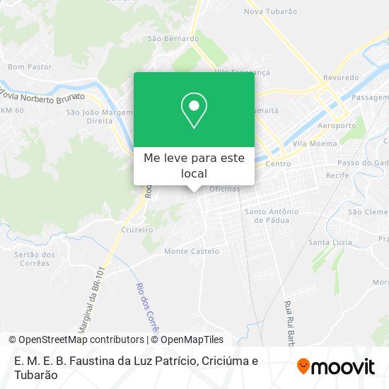 E. M. E. B. Faustina da Luz Patrício mapa