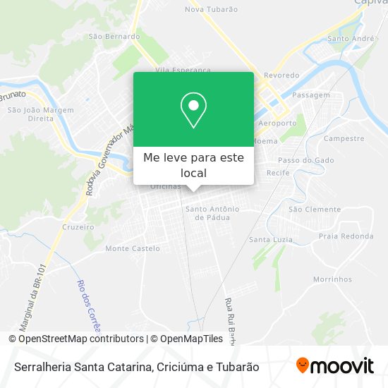 Serralheria Santa Catarina mapa