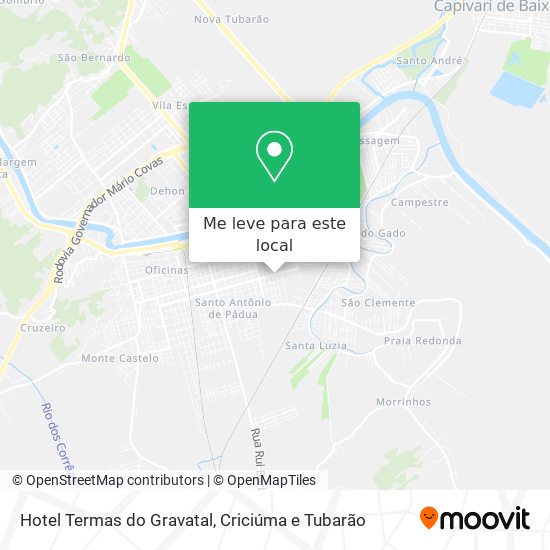 Hotel Termas do Gravatal mapa