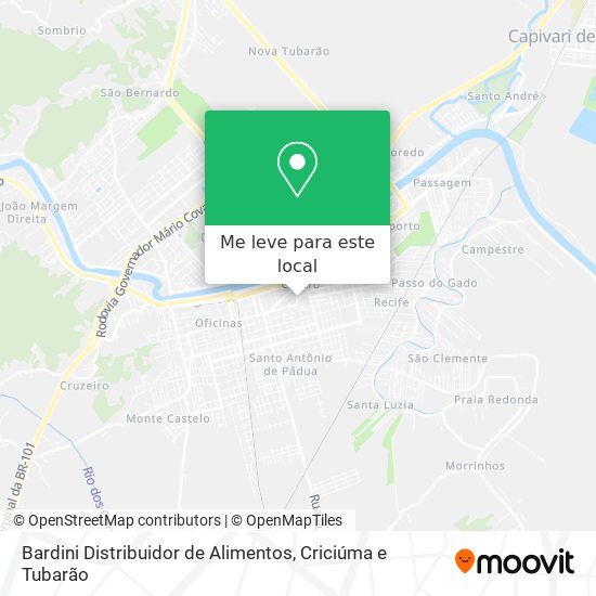 Bardini Distribuidor de Alimentos mapa