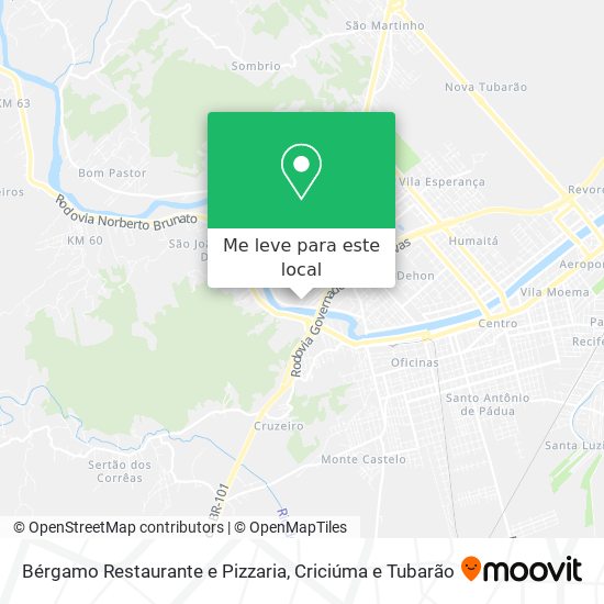 Bérgamo Restaurante e Pizzaria mapa