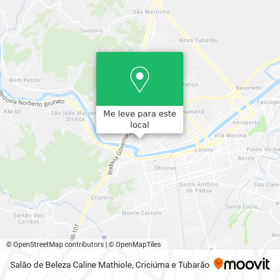 Salão de Beleza Caline Mathiole mapa