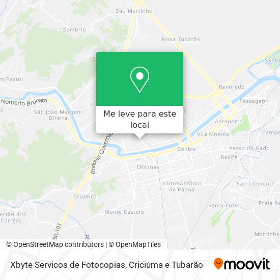 Xbyte Servicos de Fotocopias mapa