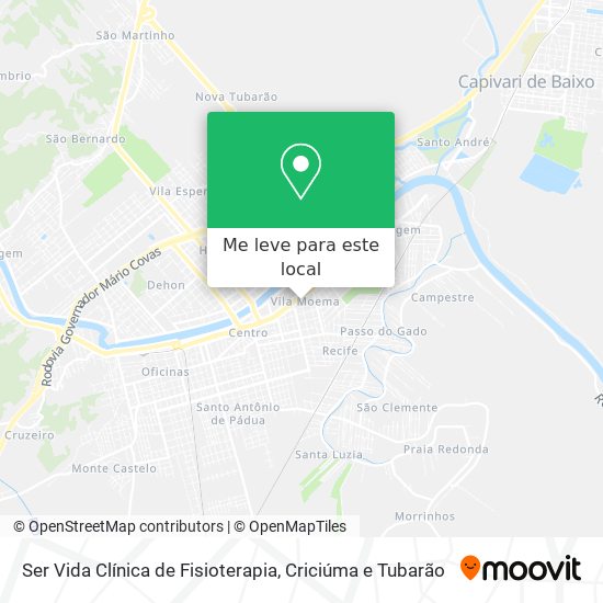 Ser Vida Clínica de Fisioterapia mapa