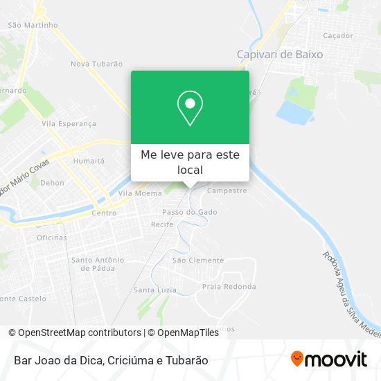 Bar Joao da Dica mapa