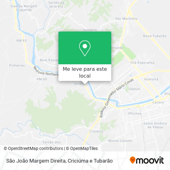 São João Margem Direita mapa
