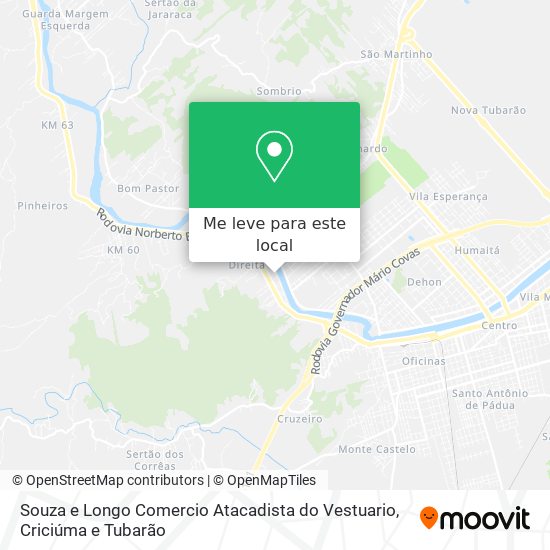 Souza e Longo Comercio Atacadista do Vestuario mapa