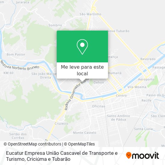 Eucatur Empresa União Cascavel de Transporte e Turismo mapa
