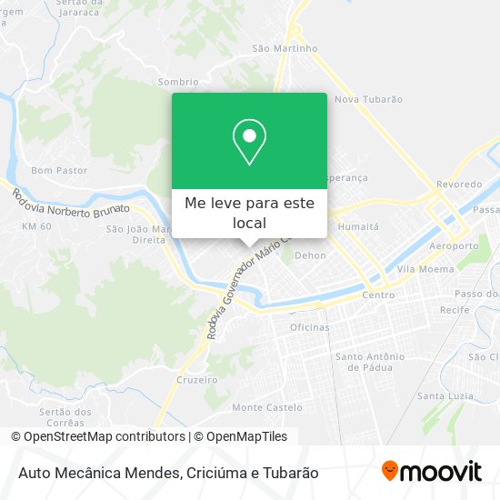 Auto Mecânica Mendes mapa