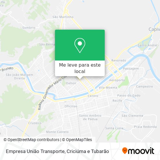 Empresa União Transporte mapa