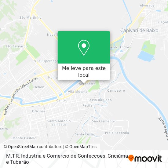 M.T.R. Industria e Comercio de Confeccoes mapa