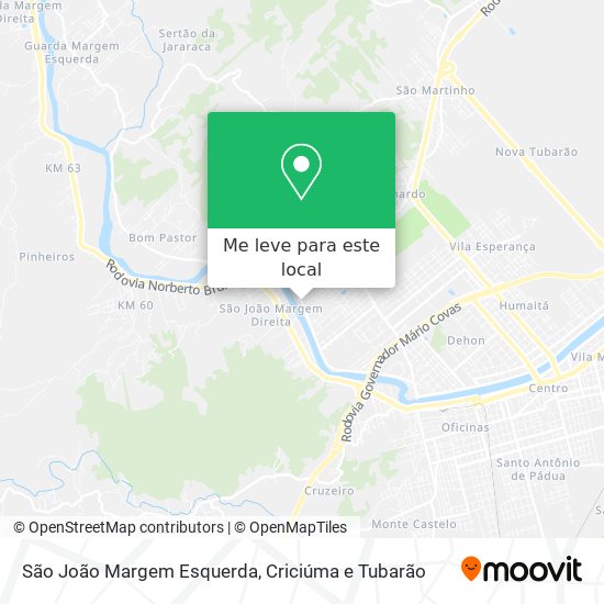São João Margem Esquerda mapa