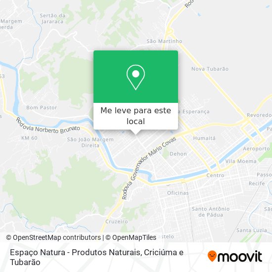 Espaço Natura - Produtos Naturais mapa