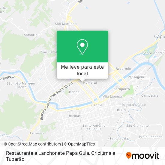 Restaurante e Lanchonete Papa Gula mapa