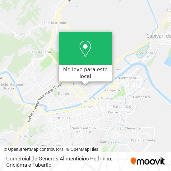 Comercial de Generos Alimenticios Pedrinho mapa