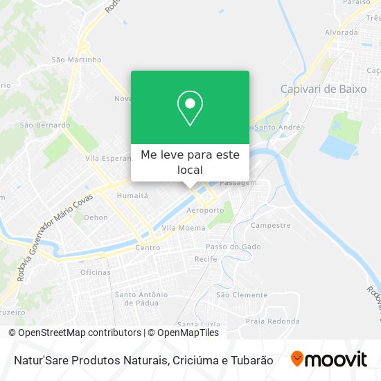 Natur'Sare Produtos Naturais mapa
