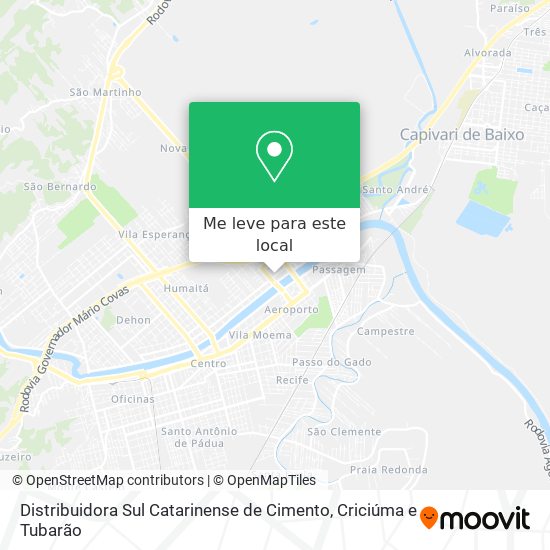 Distribuidora Sul Catarinense de Cimento mapa