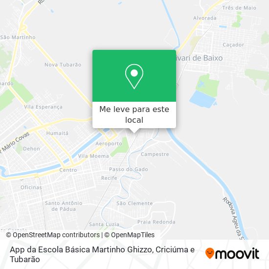 App da Escola Básica Martinho Ghizzo mapa