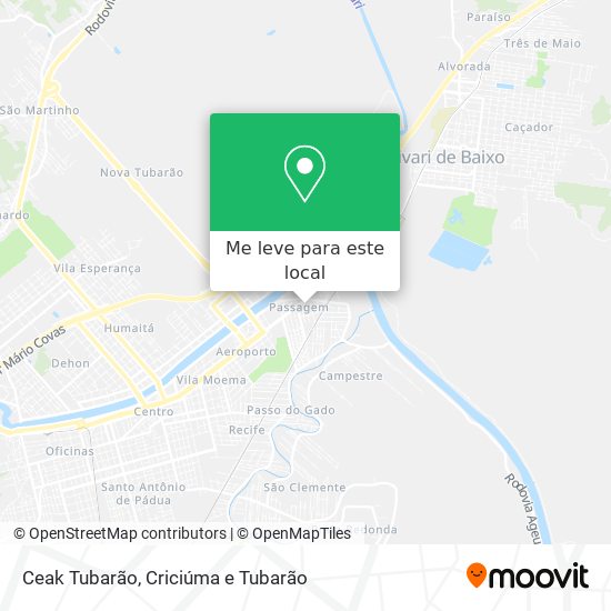 Ceak Tubarão mapa