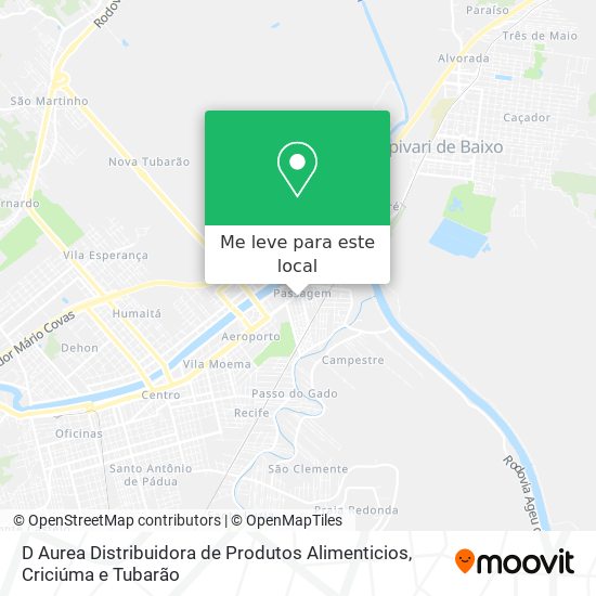 D Aurea Distribuidora de Produtos Alimenticios mapa