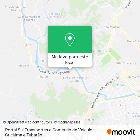 Portal Sul Transportes e Comercio de Veiculos mapa