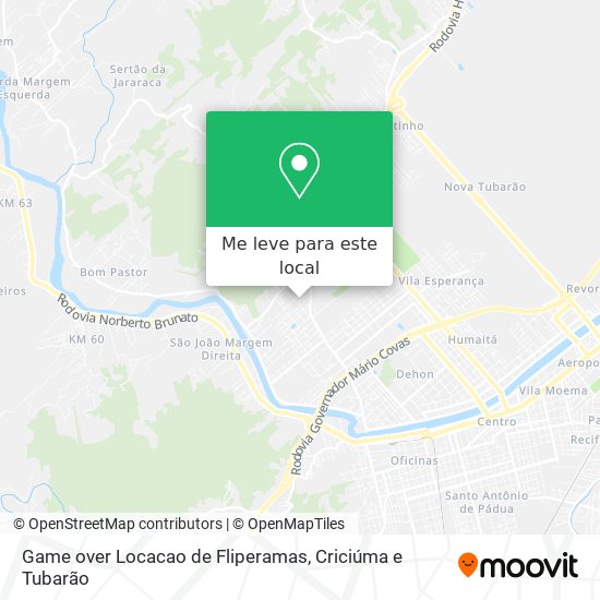 Game over Locacao de Fliperamas mapa