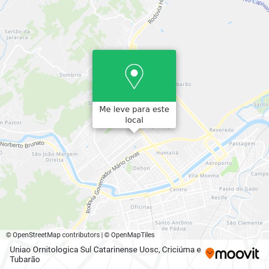 Uniao Ornitologica Sul Catarinense Uosc mapa