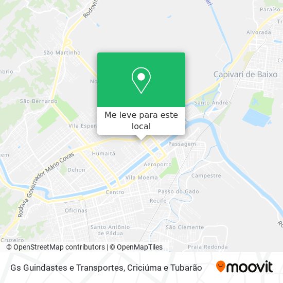 Gs Guindastes e Transportes mapa