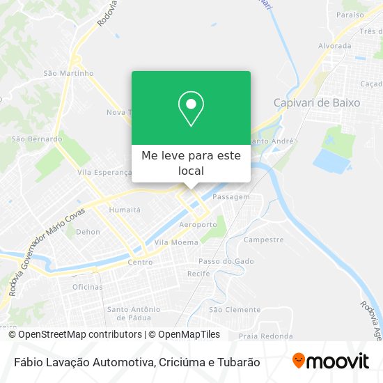 Fábio Lavação Automotiva mapa