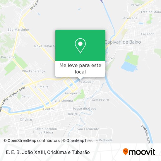 E. E. B. João XXIII mapa