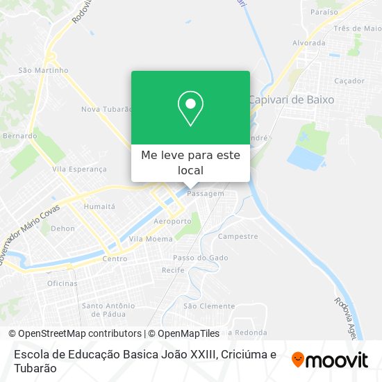 Escola de Educação Basica João XXIII mapa